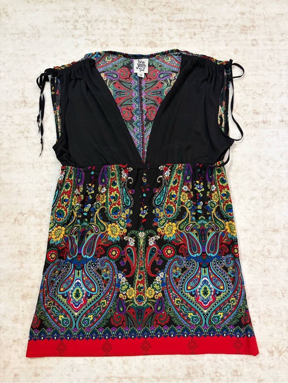 IVY JANE S VTG boho sleeveless paisley tunic